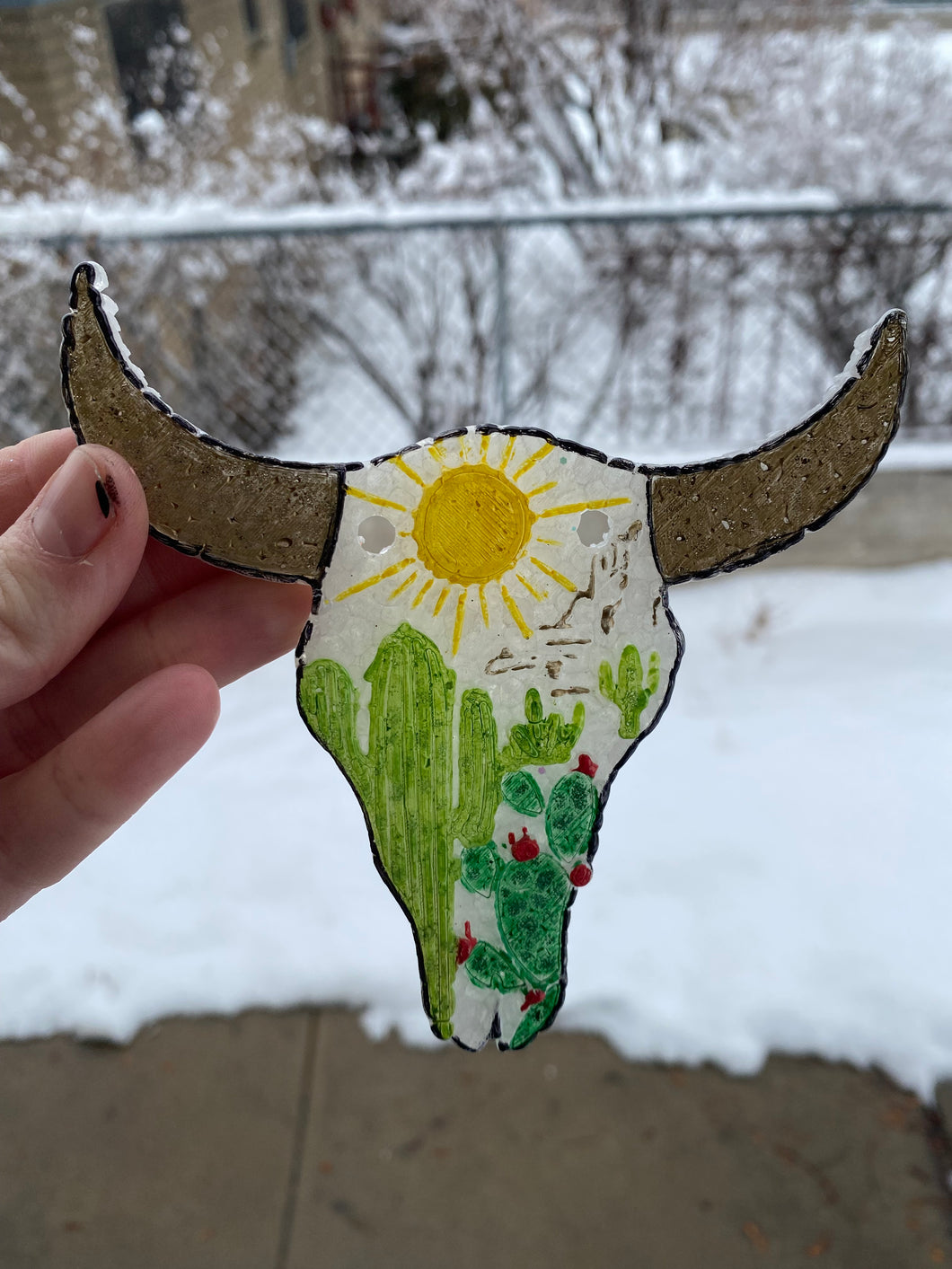 Desert Bull Skull Freshie