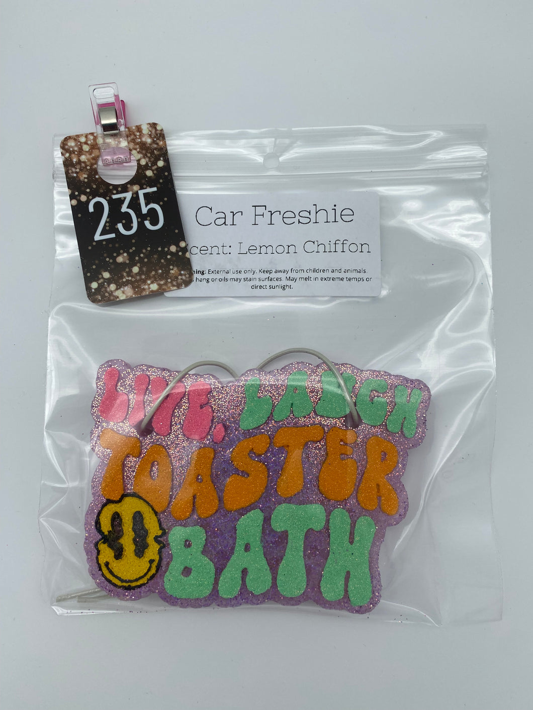 235- Live Laugh Toaster Bath- Lemon Chiffon