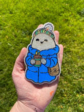 Load image into Gallery viewer, Winter Ghost with Coffee Freshie
