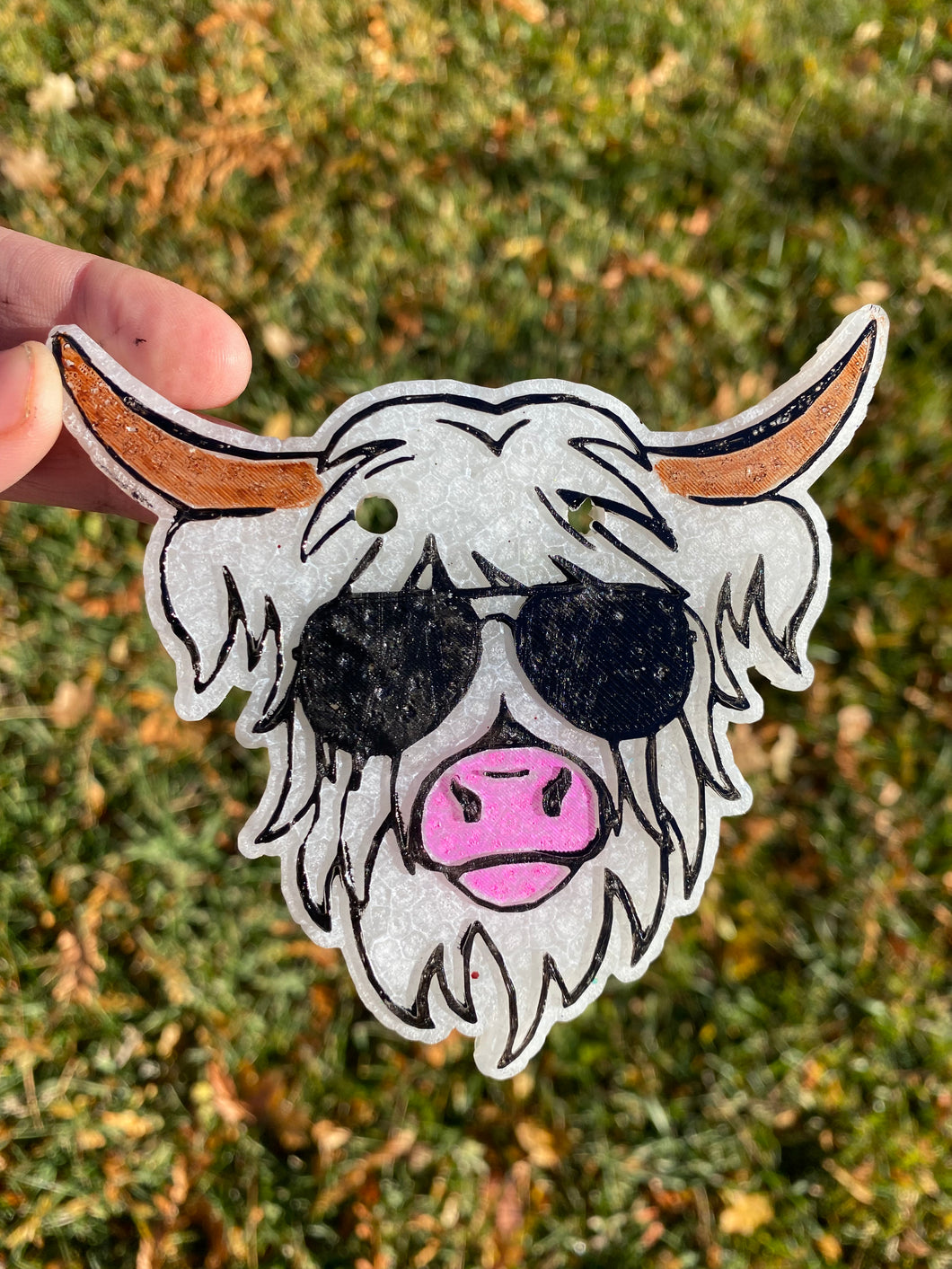 Highland Cow with Sunglasses Freshie