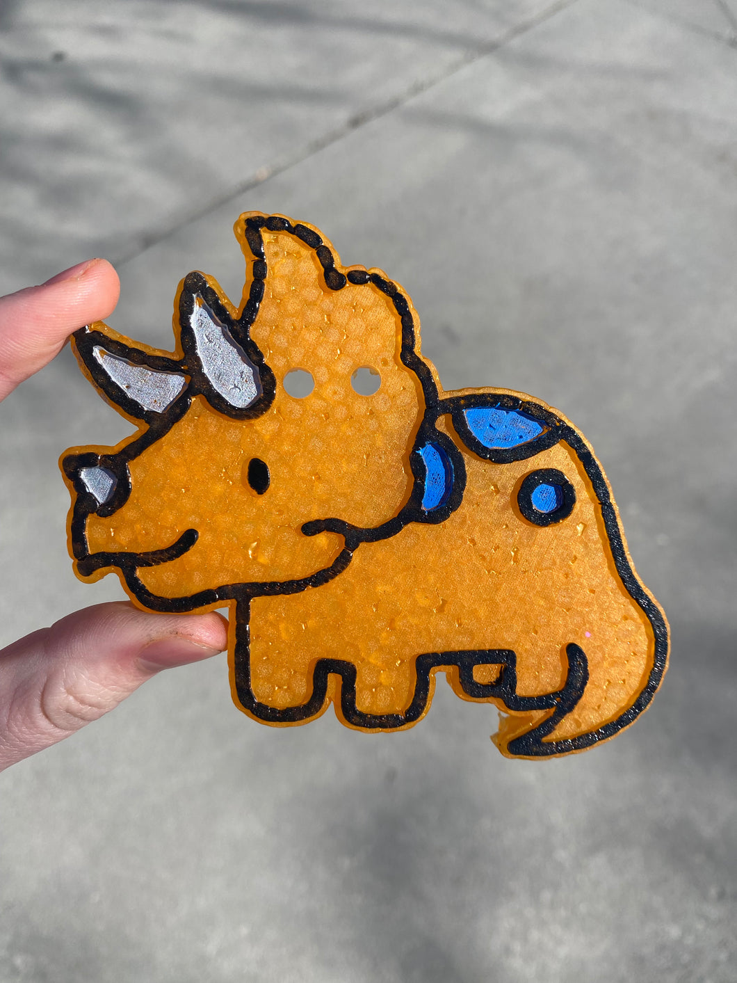 Manly Triceratops Dinosaur Freshie