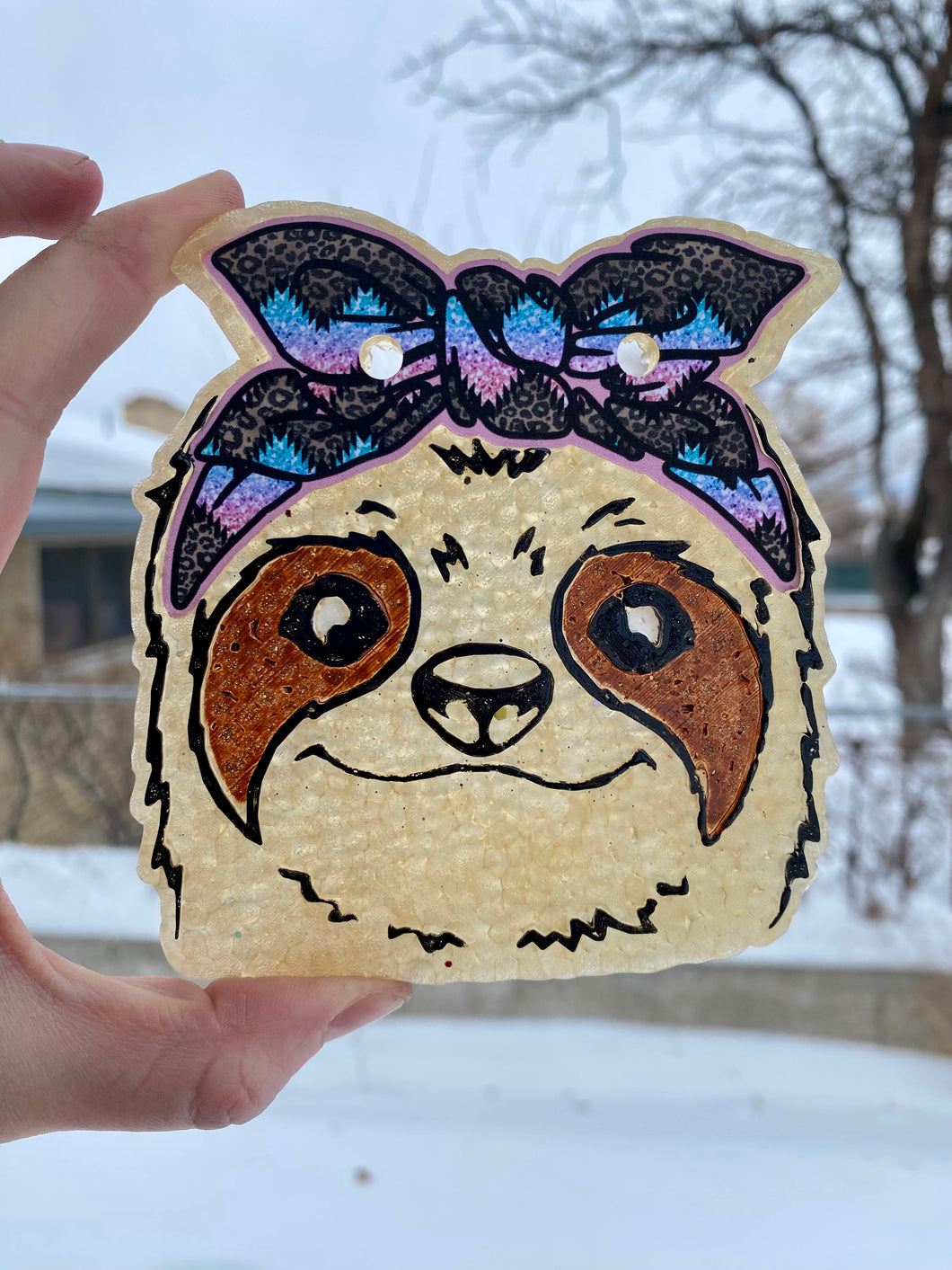 Sloth with Bow Freshie