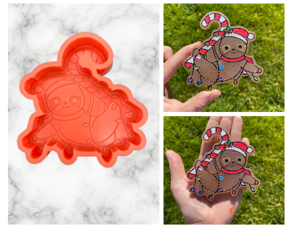 Christmas Sloth Freshie Mold