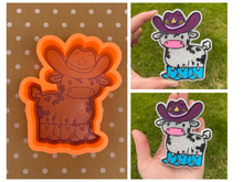 Load image into Gallery viewer, Cowboy Cow Mold
