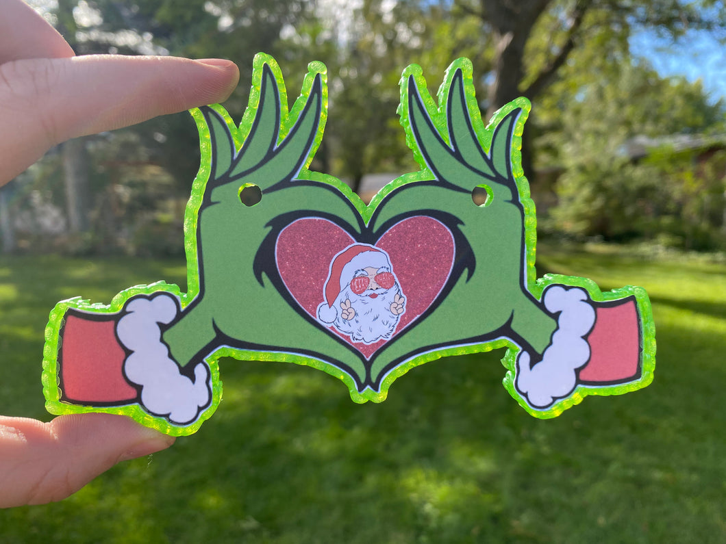 Grouch Heart Hands Freshie