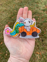 Load image into Gallery viewer, Bunny in Rainbow Car Freshie Mold for easter, car freshie designs oven safe silicone cross mold for resin cross easter mold easter freshie
