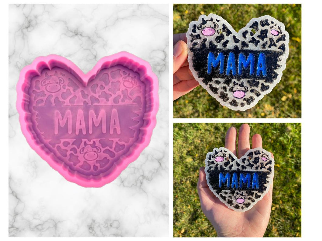 Cow Mama Freshie Silicone Mold, bestselling freshie molds, mom freshie mold, mothers day freshie mold ideas, western freshie molds