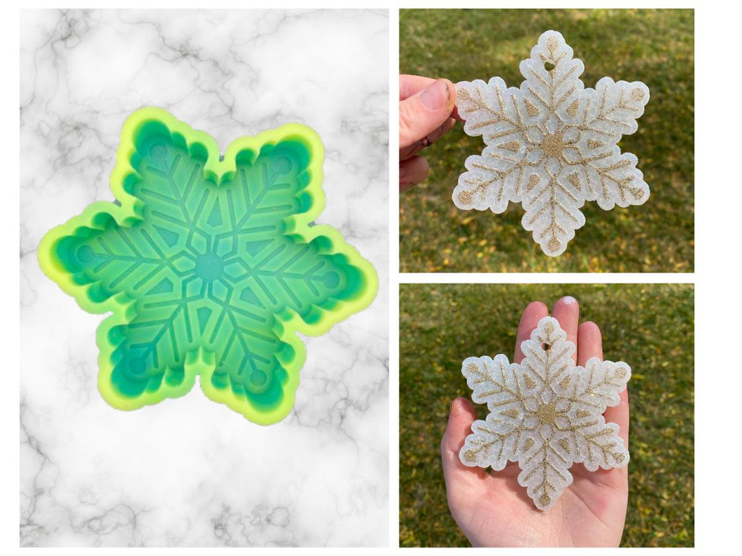 Snowflake Freshie Silicone Mold, freshie making supplies, Christmas freshie mold, cozy winter freshie molds, winter molds, snow freshie