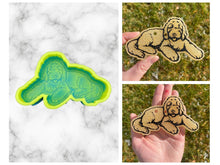 Load image into Gallery viewer, Goldendoodle Freshie Mold, aroma bead molds, freshie making supplies, animal freshie molds, bestselling freshie molds, dog freshie molds
