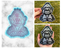 Load image into Gallery viewer, Gorilla Freshie Mold, Western Freshie Molds, Animal Freshie Molds, Zoo Animal Freshie Mold, Heat Safe Silicone Mold, Affordable Freshie Mold
