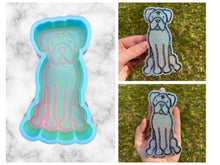 Load image into Gallery viewer, Boxer Freshie Mold, Dog Freshie Mold, Dog Breed Freshie Molds, Freshie Molds for Beginners, Heat Safe Silicone Mold, Simple Freshie mold
