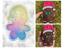 Load image into Gallery viewer, Gingerbread Freshie Mold, freshie making supplies, Christmas freshie mold, cozy winter freshie molds, happy gingerbread molds
