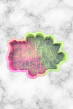 Load image into Gallery viewer, Happy Easter Freshie Mold for easter, car freshie designs oven safe silicone easter mold for resin easter mold for bath bomb freshie making
