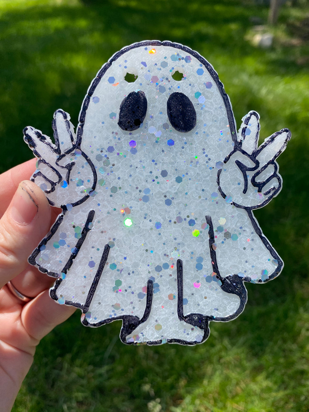 Peace Sign Ghost Freshie