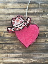 Load image into Gallery viewer, Heart with Cowboy Hat Valentine Freshie
