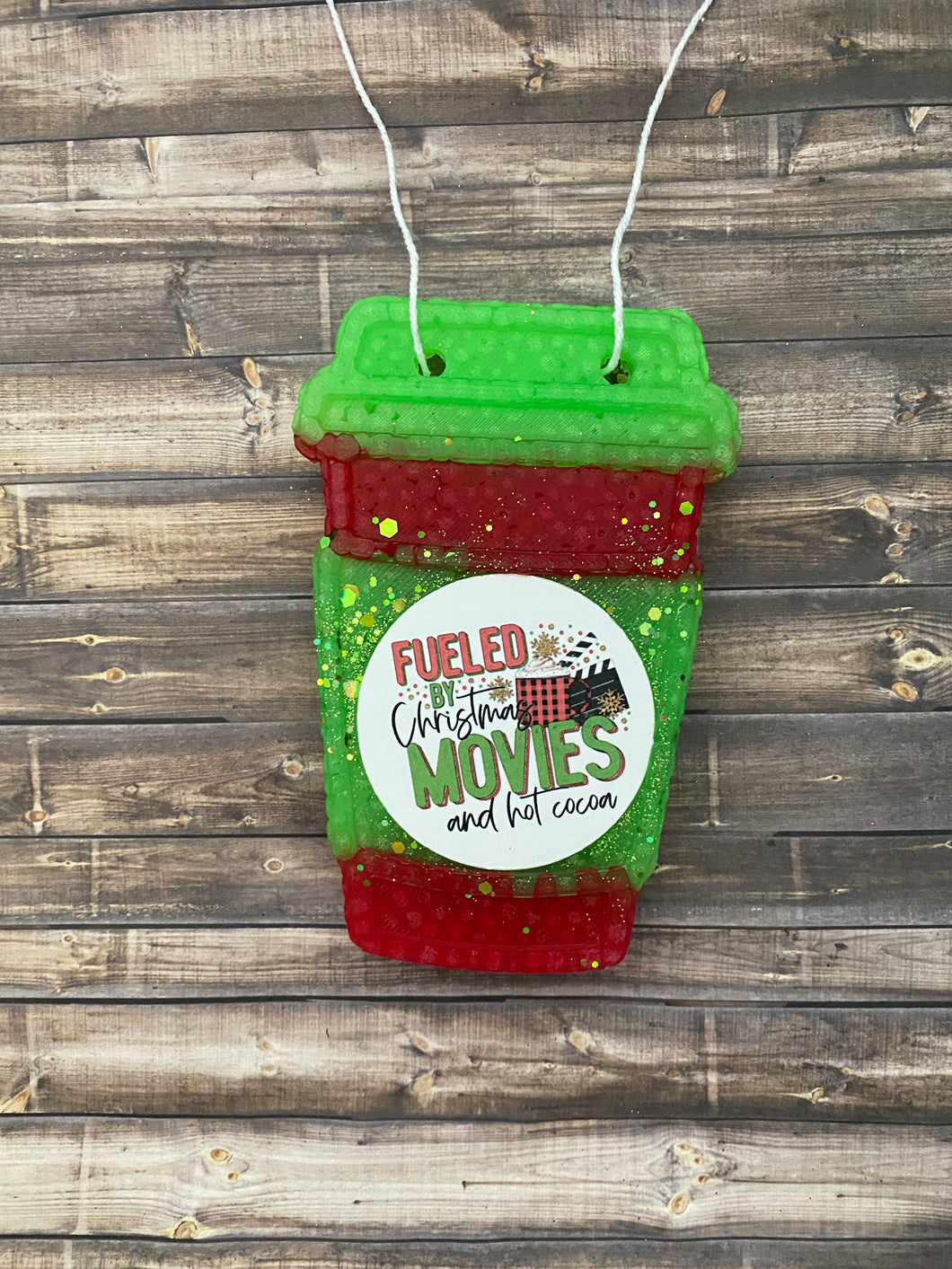 Fueled by Christmas Movies- Coffee Cup Freshie