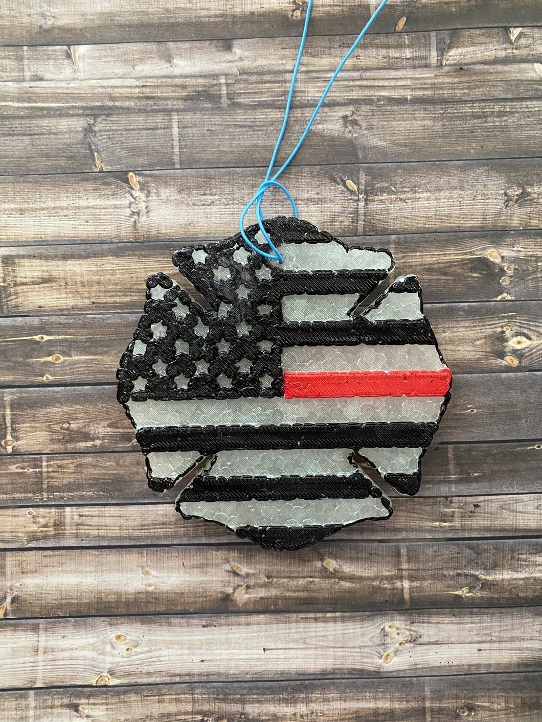 Firefighter Thin Red Line Maltese Cross Freshie